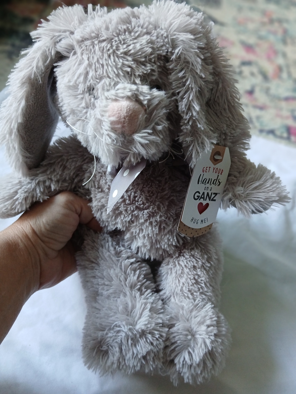 Get Your Hands on a Ganz Millie Plush Grey Gray Easter Bunny Rabbit Soft
